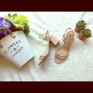 Forever 21 pink tinted nude heels